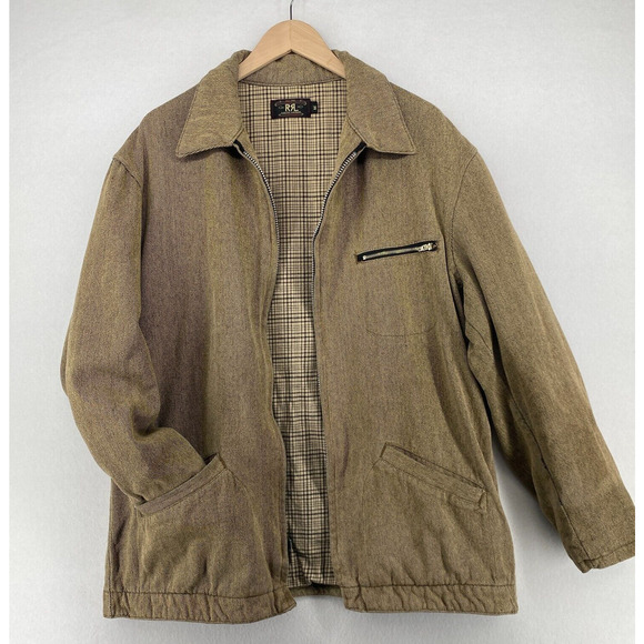Ralph Lauren Double RL Other - DOUBLE RRL RALPH LAUREN Jacket Mens M Barn Chore Flannel Lined Full Zip Brown